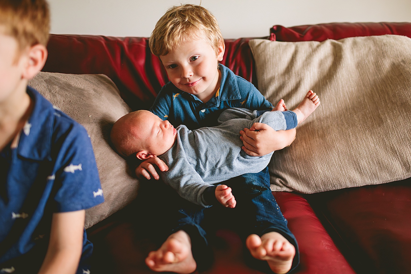 Photo of brothers together on couch