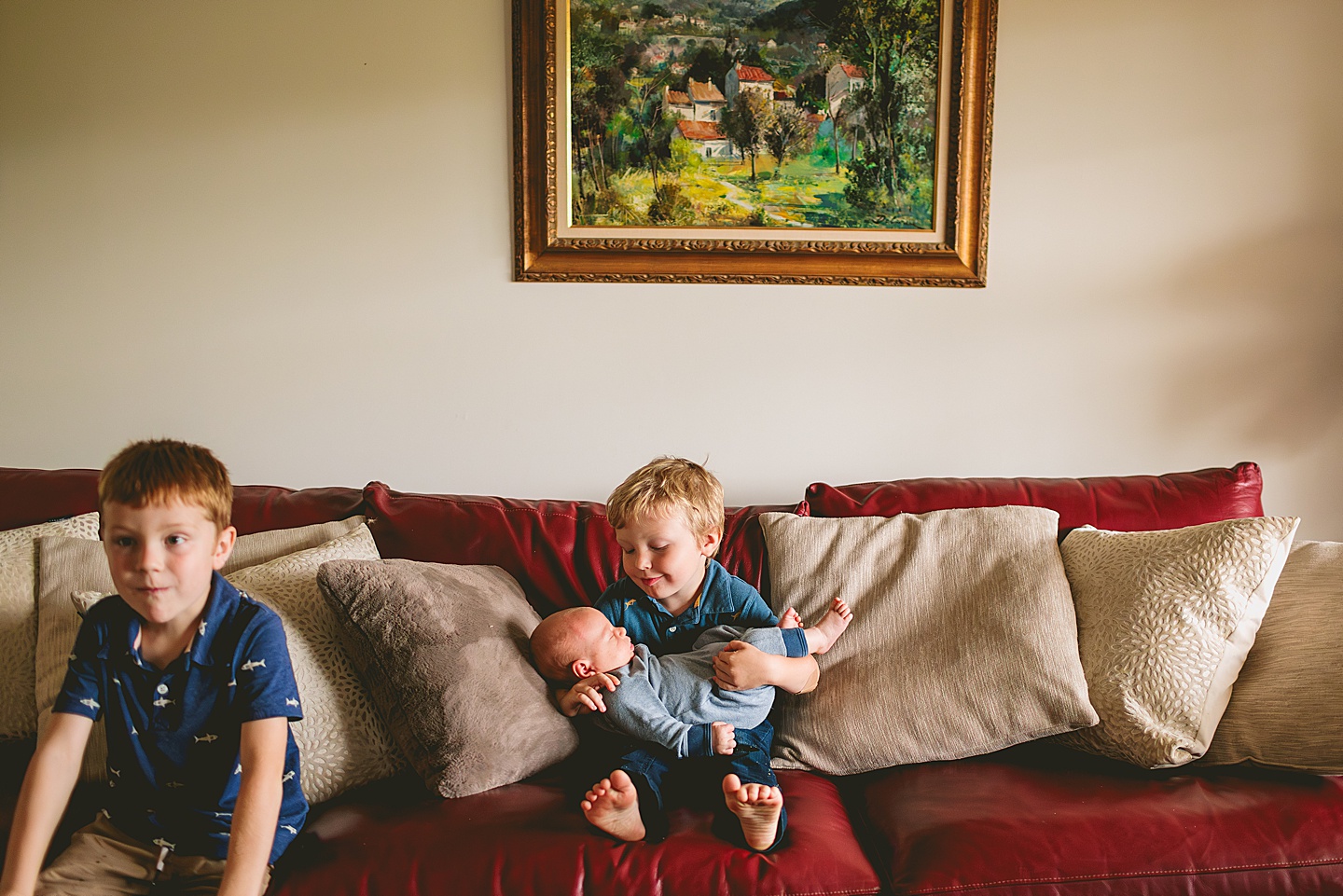 Photo of brothers together on couch