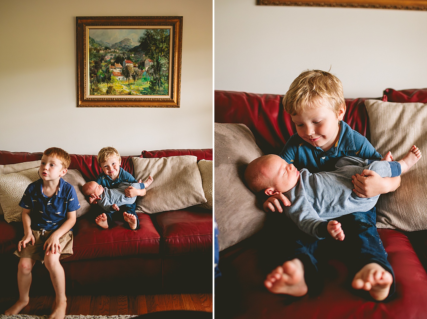 Photo of brothers together on couch