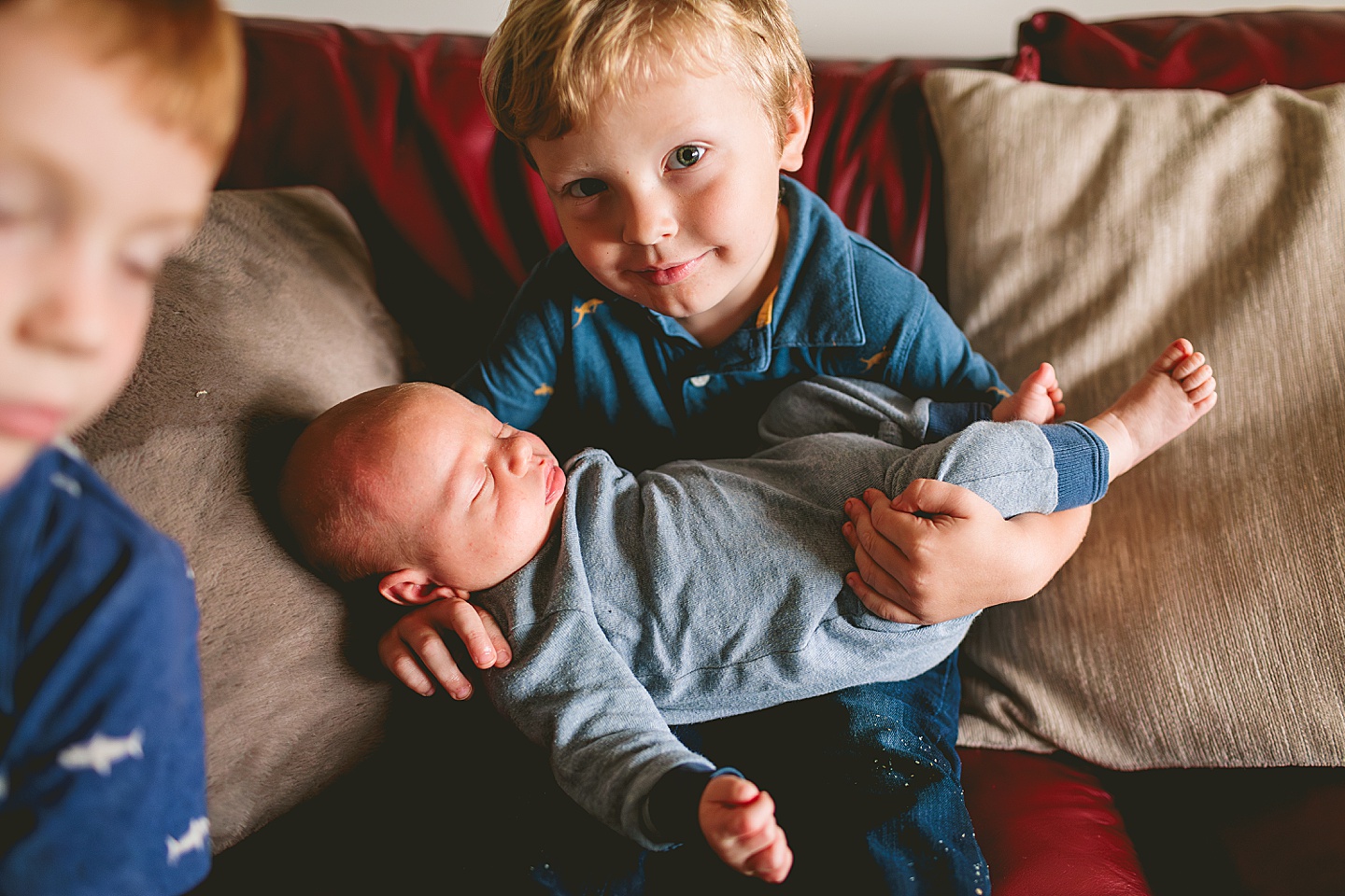 Photo of brothers together on couch