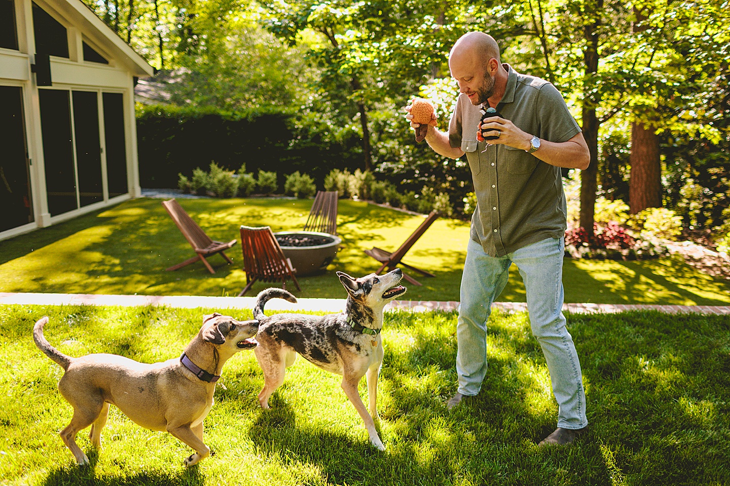 Family Photographer - Quentin + Lady // Backyard Garden Couple Session