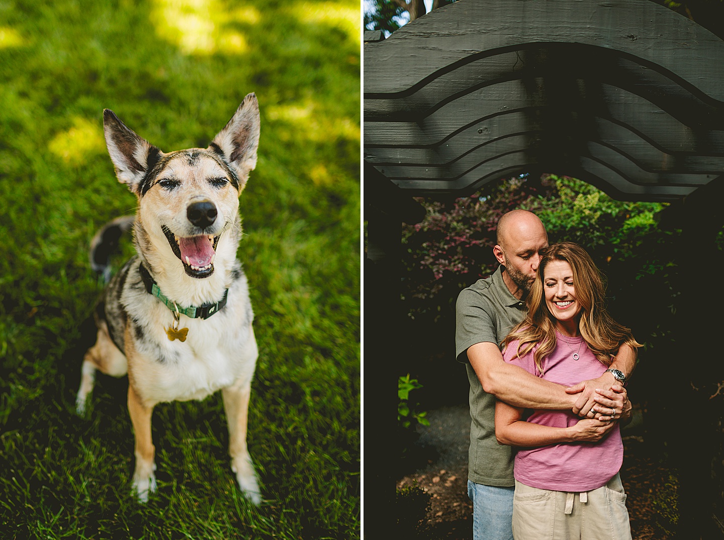 Family Photographer - Quentin + Lady // Backyard Garden Couple Session