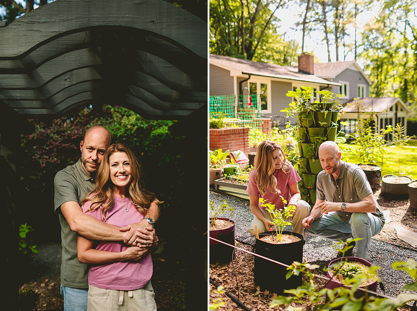 Family Photographer - Quentin + Lady // Backyard Garden Couple Session