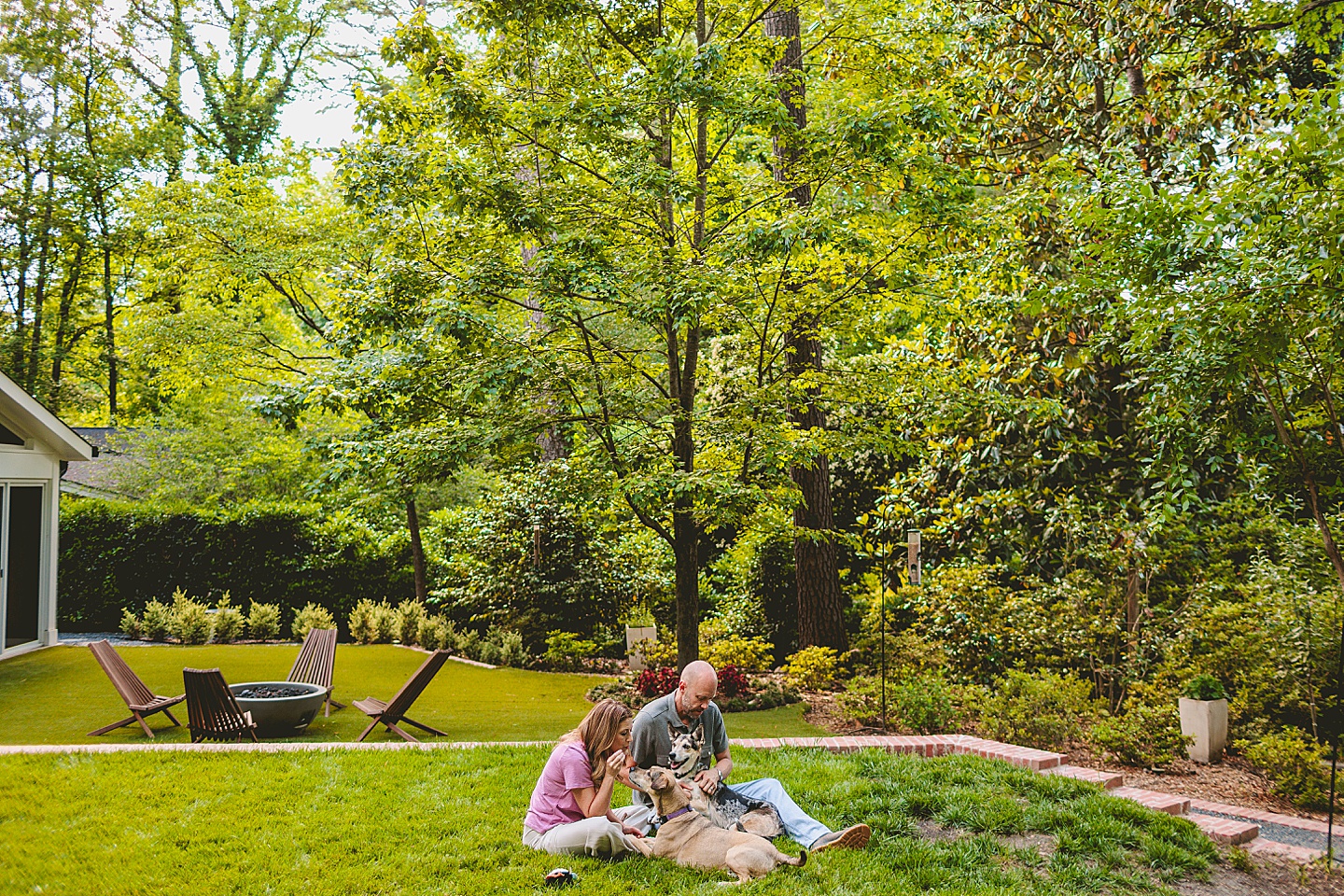 Family Photographer - Quentin + Lady // Backyard Garden Couple Session