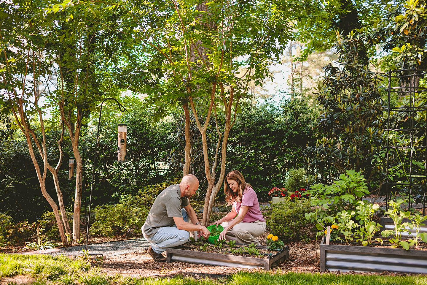 Family Photographer - Quentin + Lady // Backyard Garden Couple Session