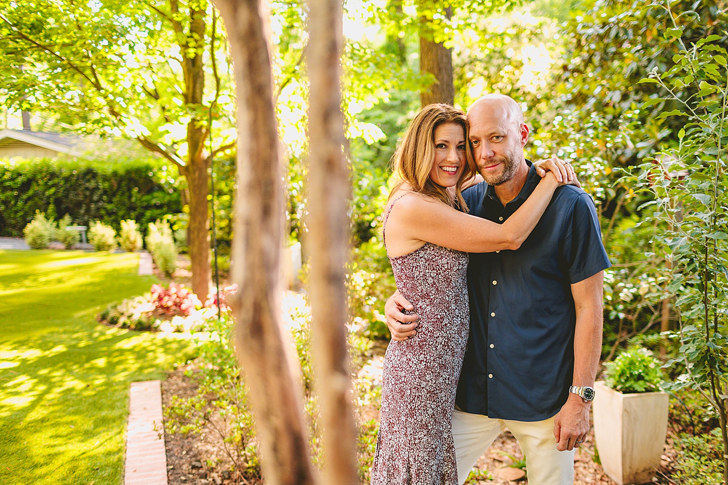 Family Photographer - Quentin + Lady // Backyard Garden Couple Session