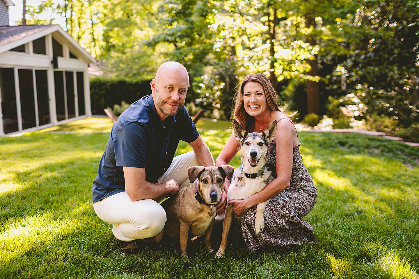 Family Photographer - Quentin + Lady // Backyard Garden Couple Session