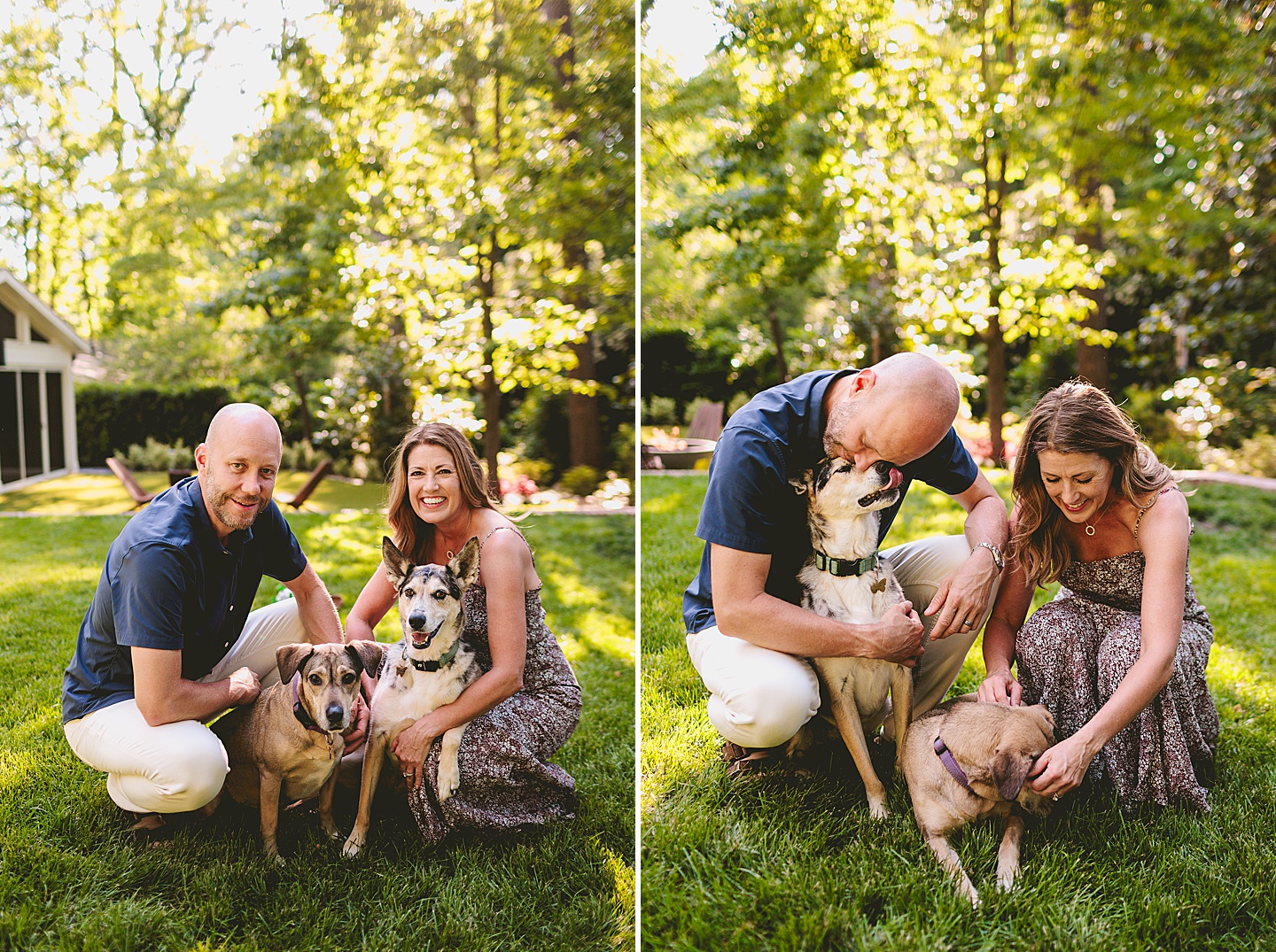 Family Photographer - Quentin + Lady // Backyard Garden Couple Session