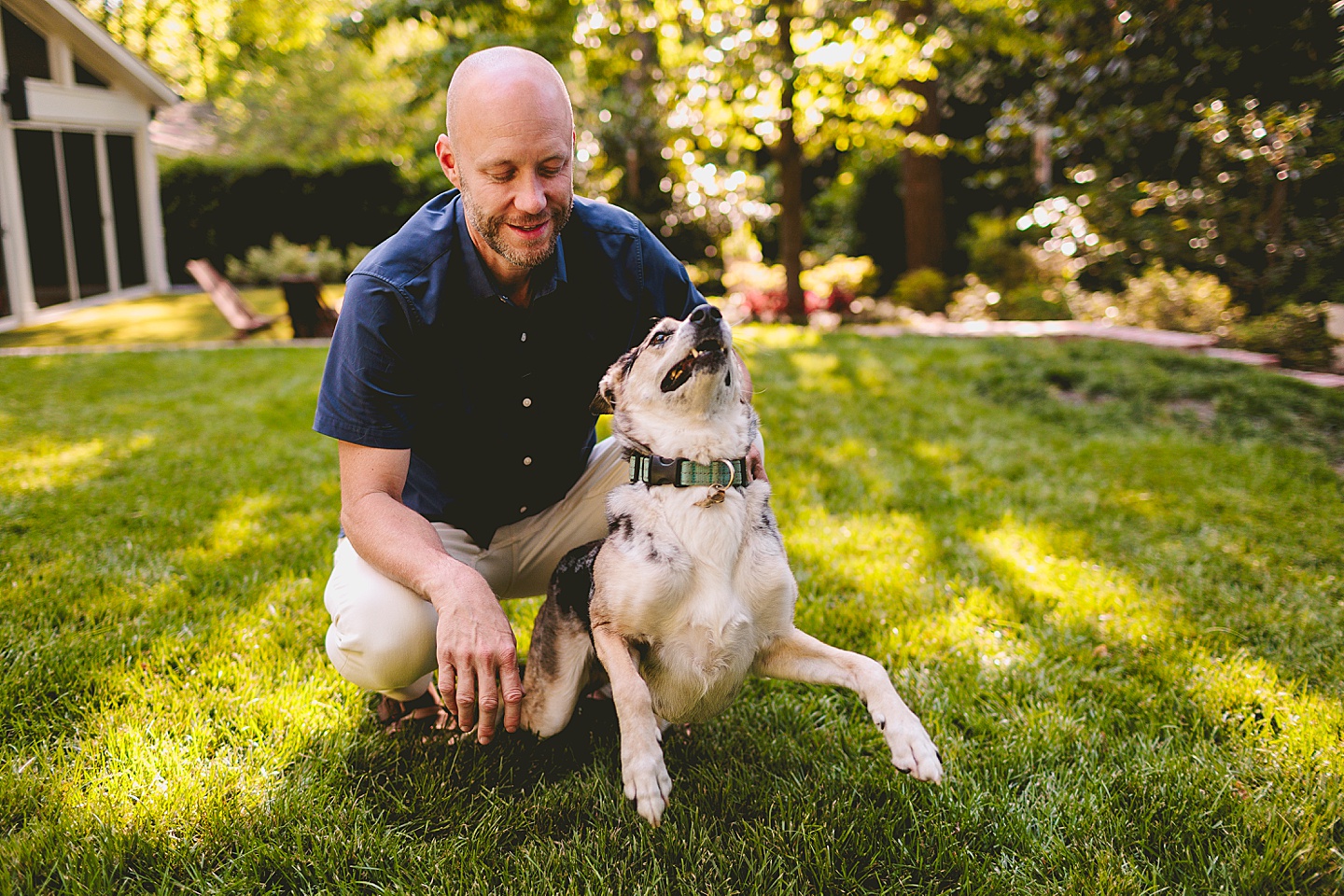 Family Photographer - Quentin + Lady // Backyard Garden Couple Session