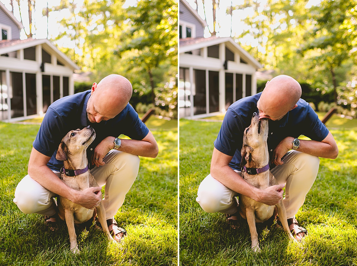 Family Photographer - Quentin + Lady // Backyard Garden Couple Session
