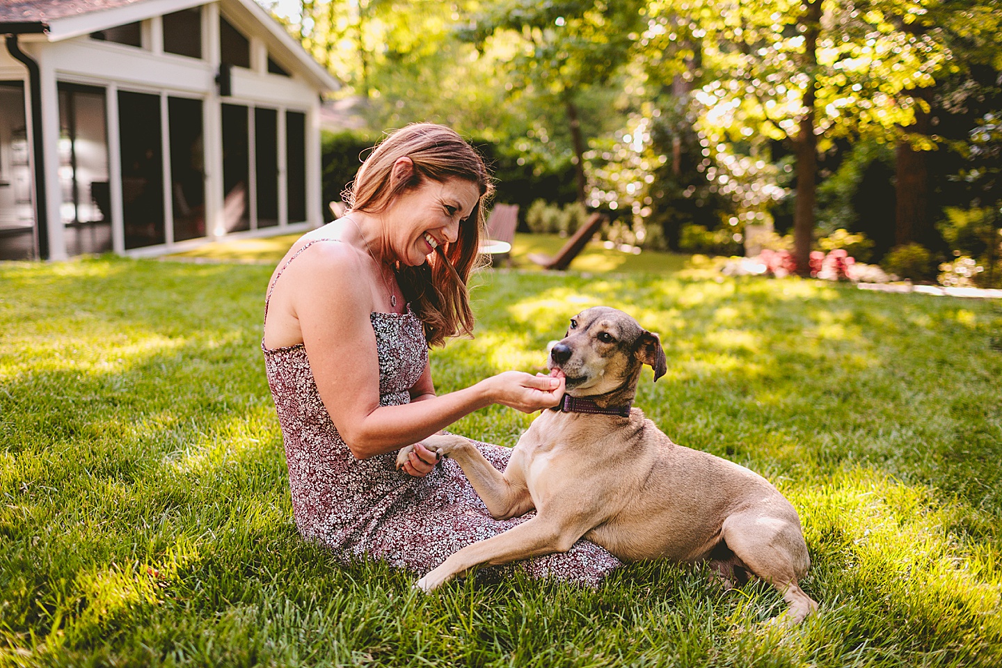 Family Photographer - Quentin + Lady // Backyard Garden Couple Session