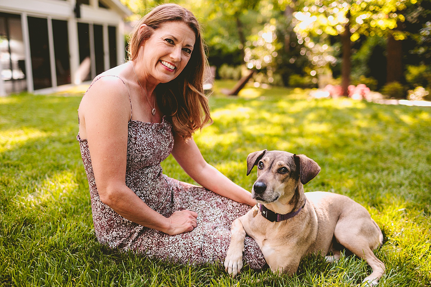 Family Photographer - Quentin + Lady // Backyard Garden Couple Session