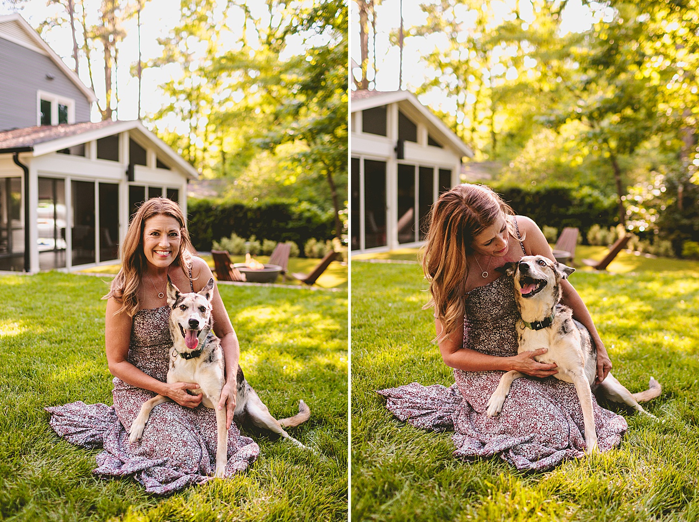 Family Photographer - Quentin + Lady // Backyard Garden Couple Session
