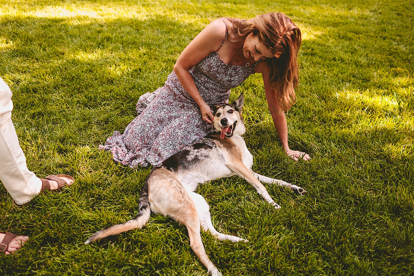 Family Photographer - Quentin + Lady // Backyard Garden Couple Session