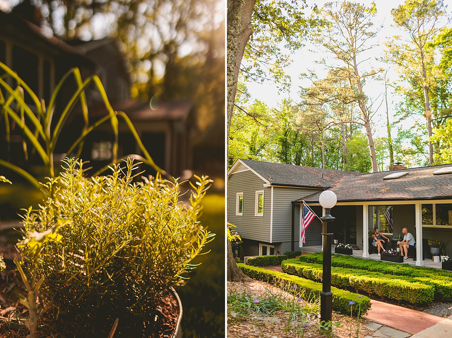 Family Photographer - Quentin + Lady // Backyard Garden Couple Session