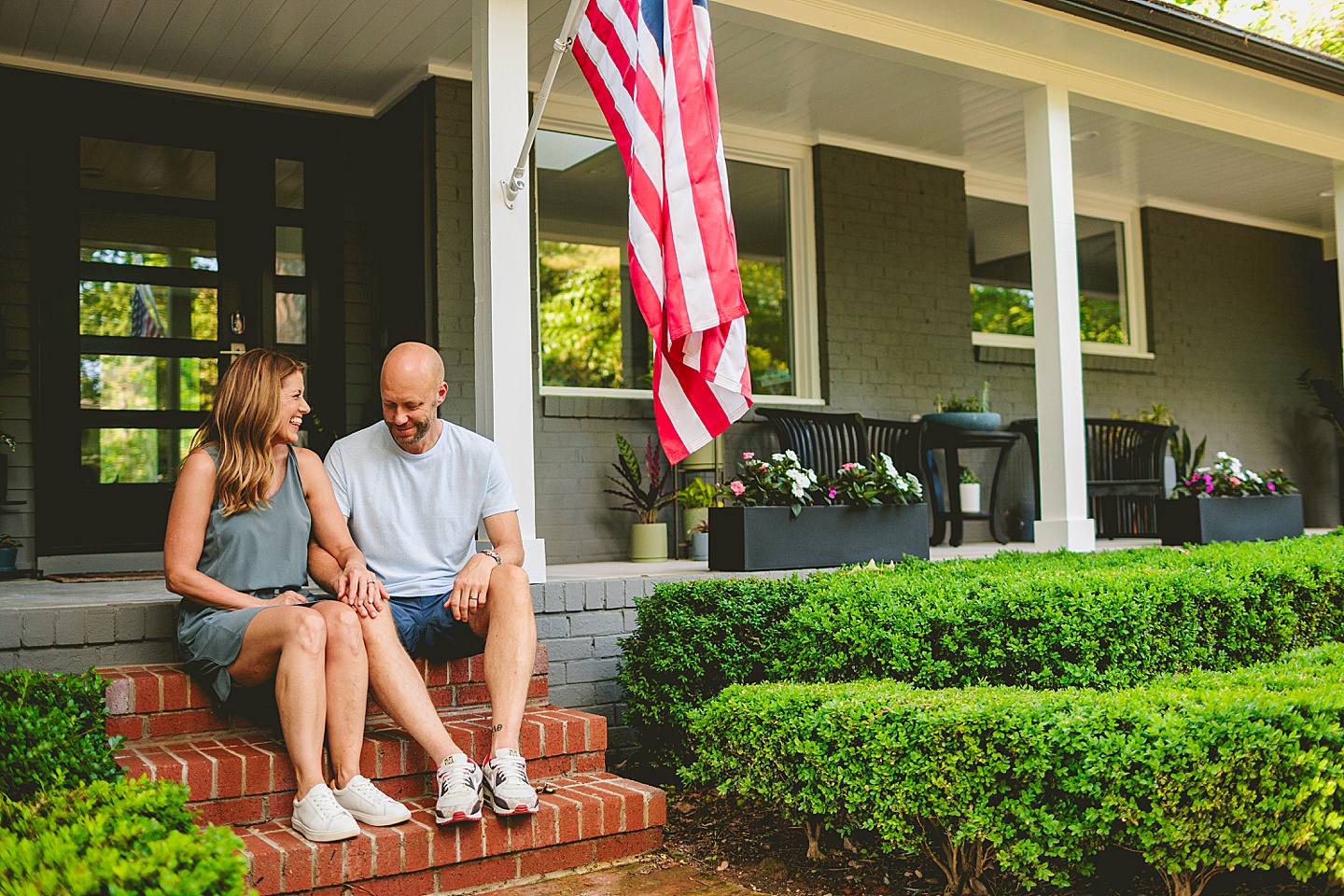 Family Photographer - Quentin + Lady // Backyard Garden Couple Session