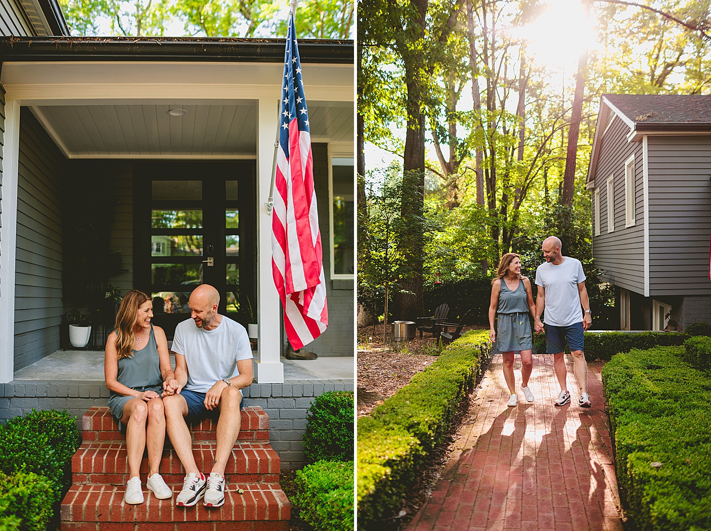 Family Photographer - Quentin + Lady // Backyard Garden Couple Session