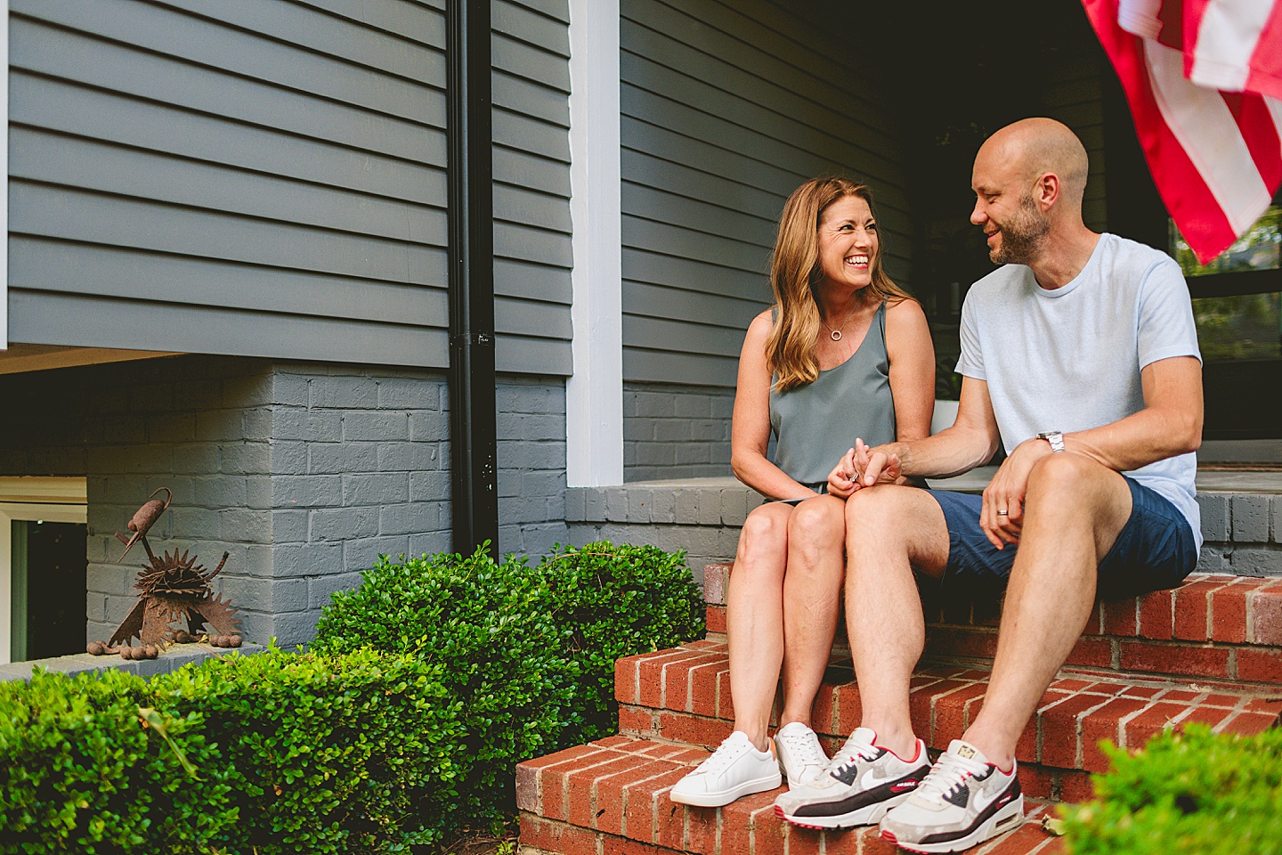 Family Photographer - Quentin + Lady // Backyard Garden Couple Session