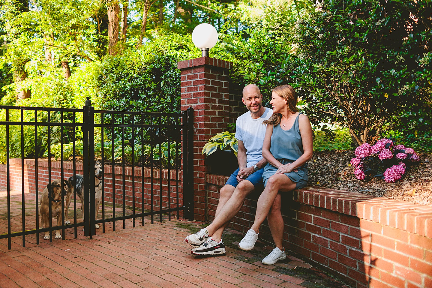 Family Photographer - Quentin + Lady // Backyard Garden Couple Session