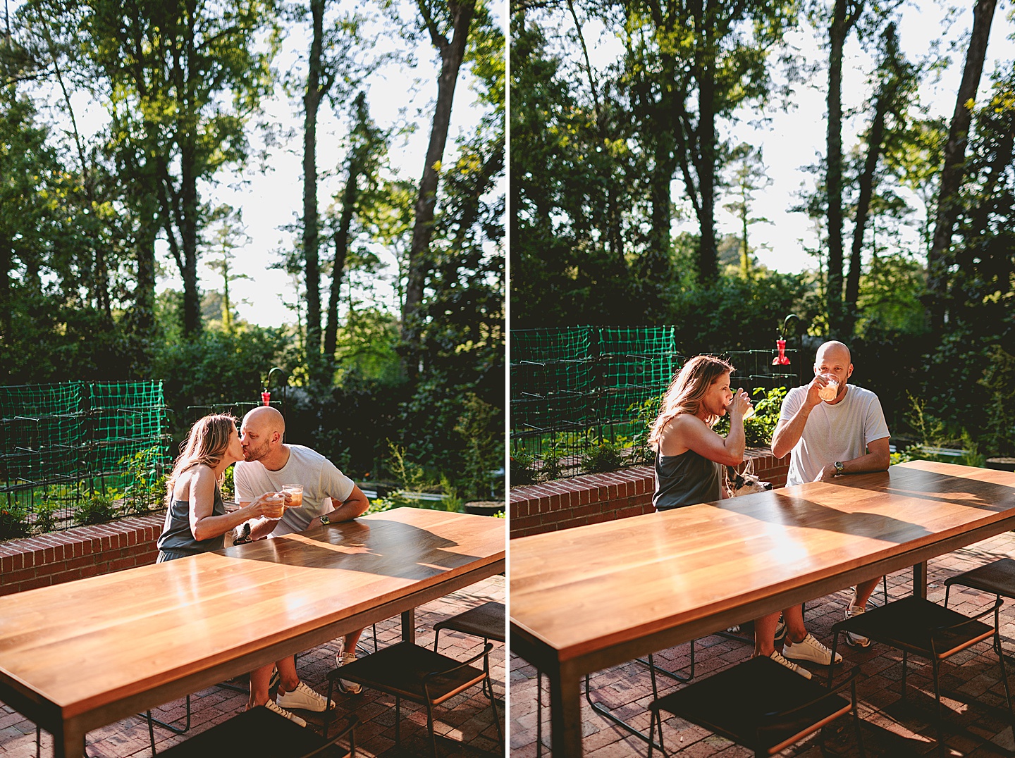 Family Photographer - Quentin + Lady // Backyard Garden Couple Session