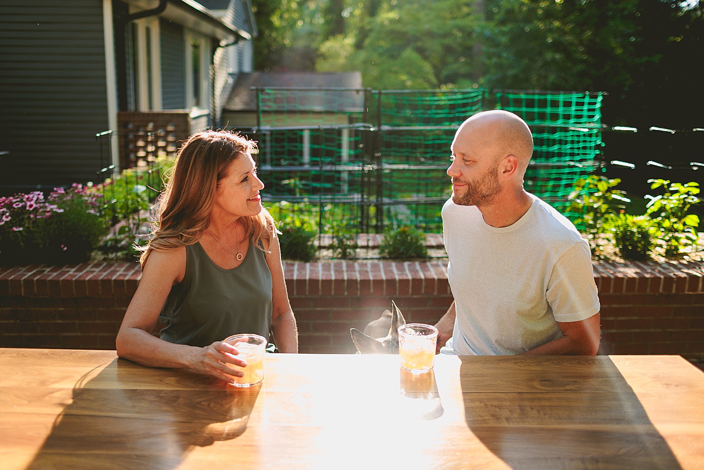 Family Photographer - Quentin + Lady // Backyard Garden Couple Session