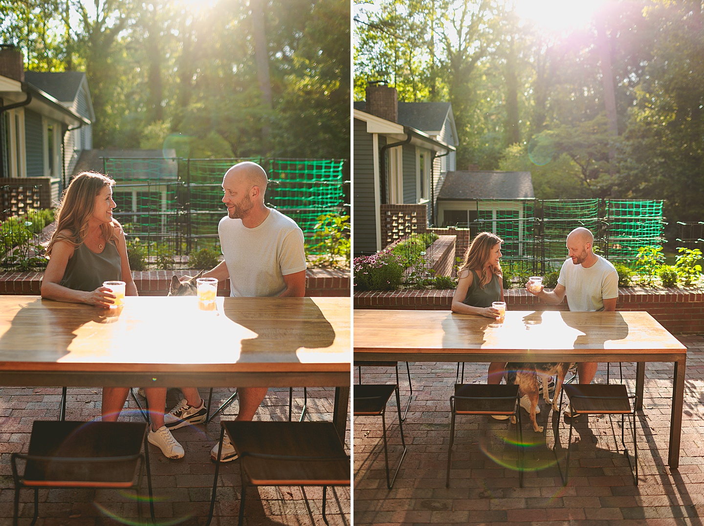 Family Photographer - Quentin + Lady // Backyard Garden Couple Session