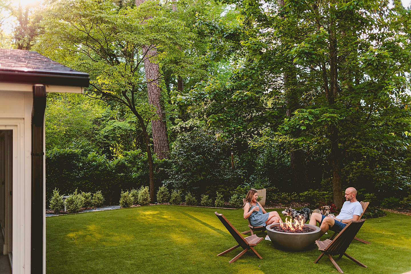 Family Photographer - Quentin + Lady // Backyard Garden Couple Session