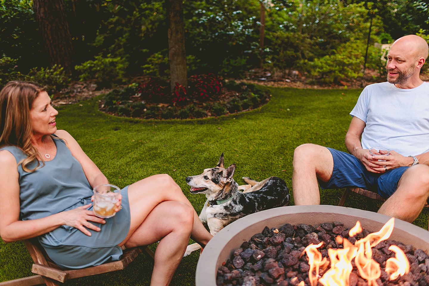Family Photographer - Quentin + Lady // Backyard Garden Couple Session