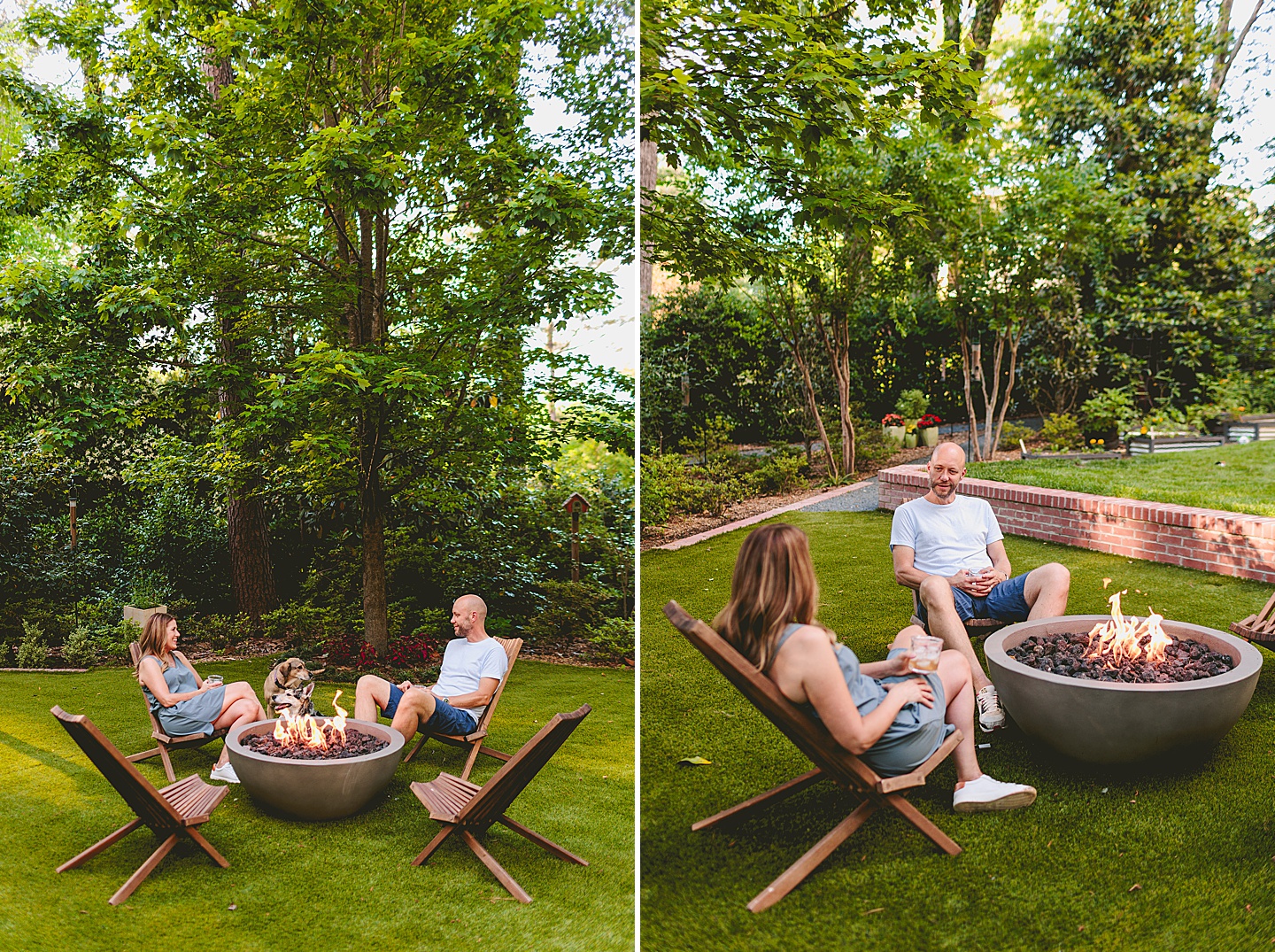 Family Photographer - Quentin + Lady // Backyard Garden Couple Session