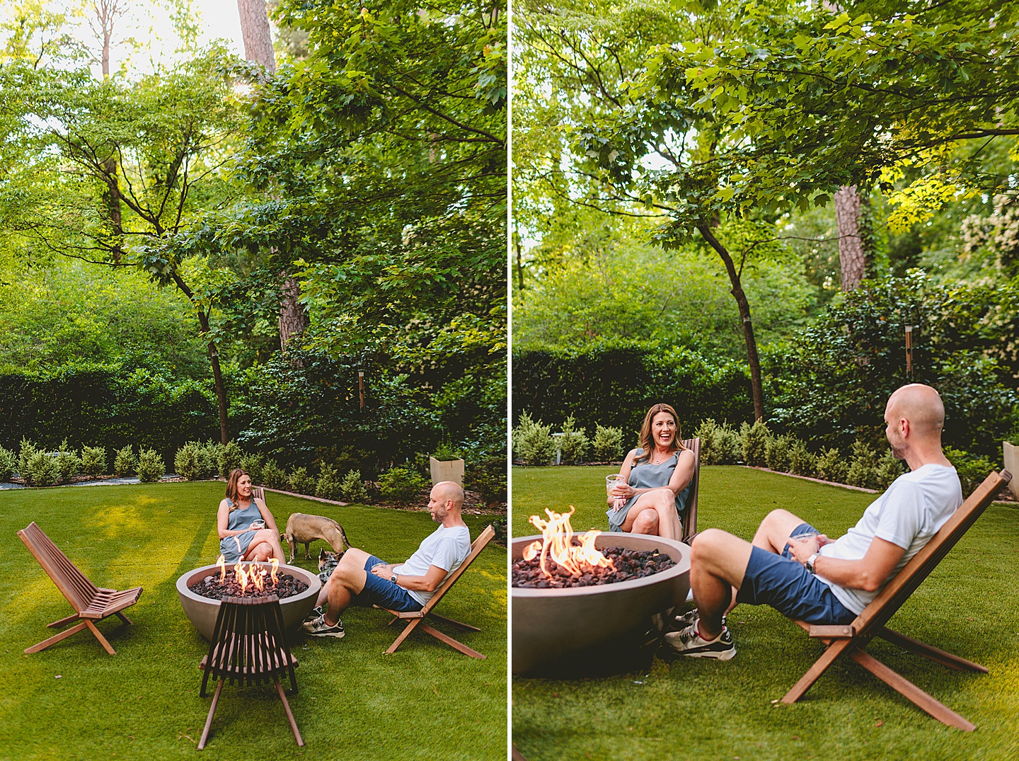 Family Photographer - Quentin + Lady // Backyard Garden Couple Session