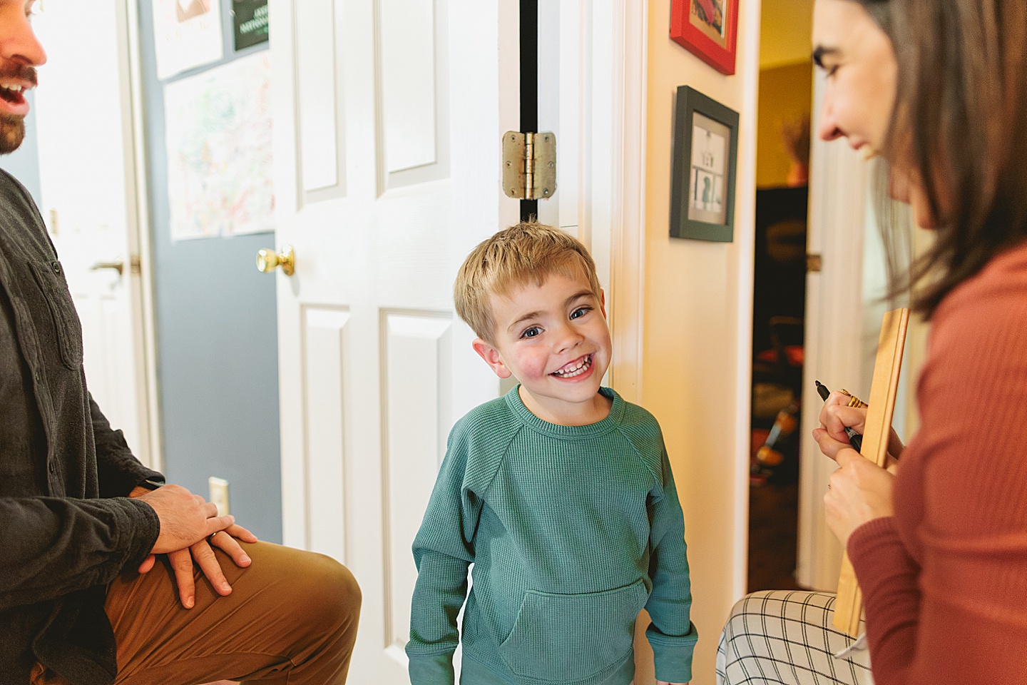 Family Photographer - Sara + Jackson // Durham Family Photographer At-Home Session