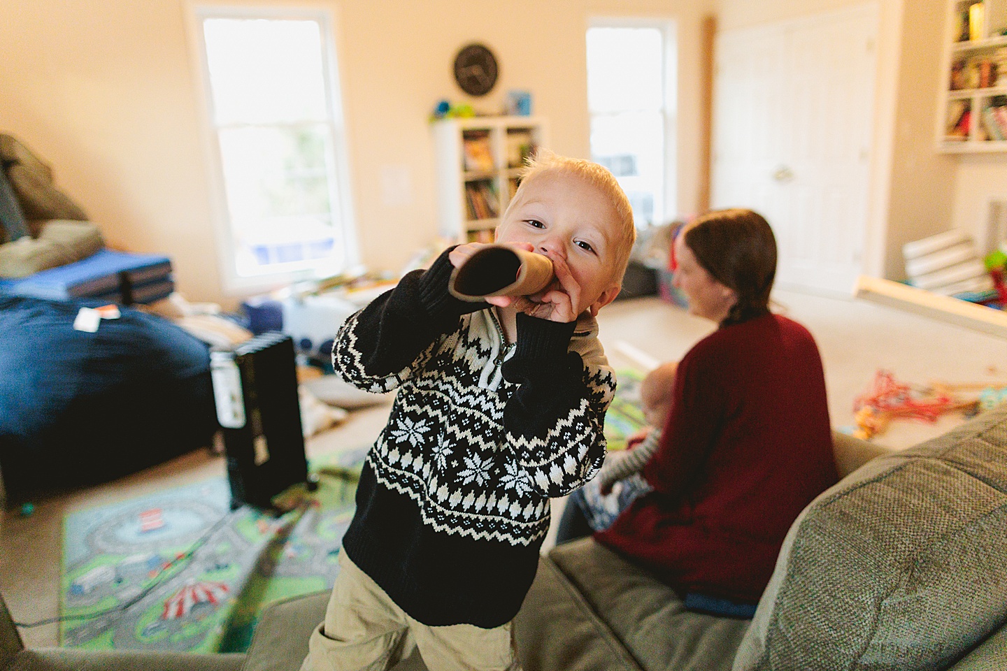 Family Photographer - Allison + Nathaniel // At Home Portraits