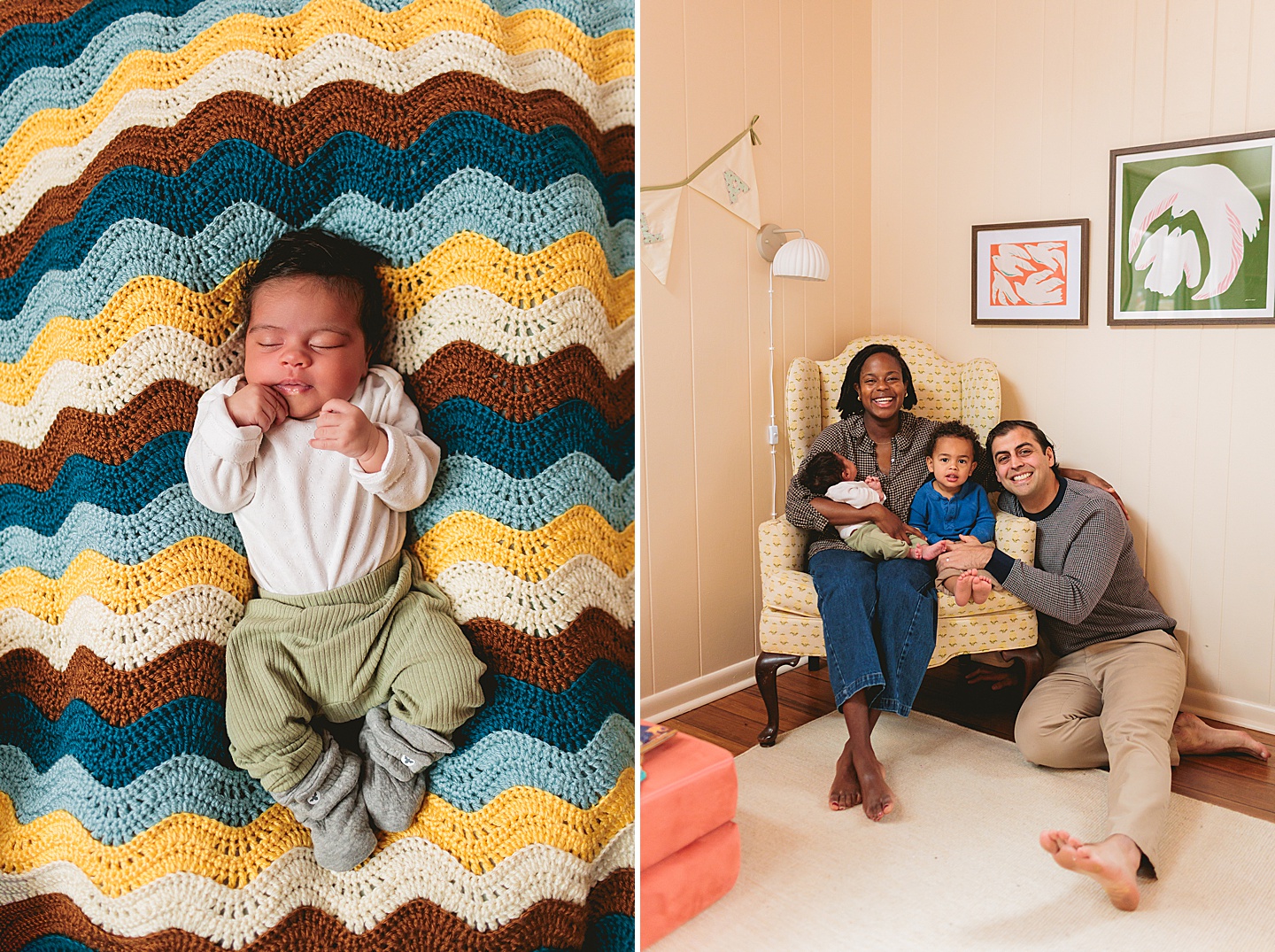 Family Photographer - Alex + Danielle // At-Home Family Photos