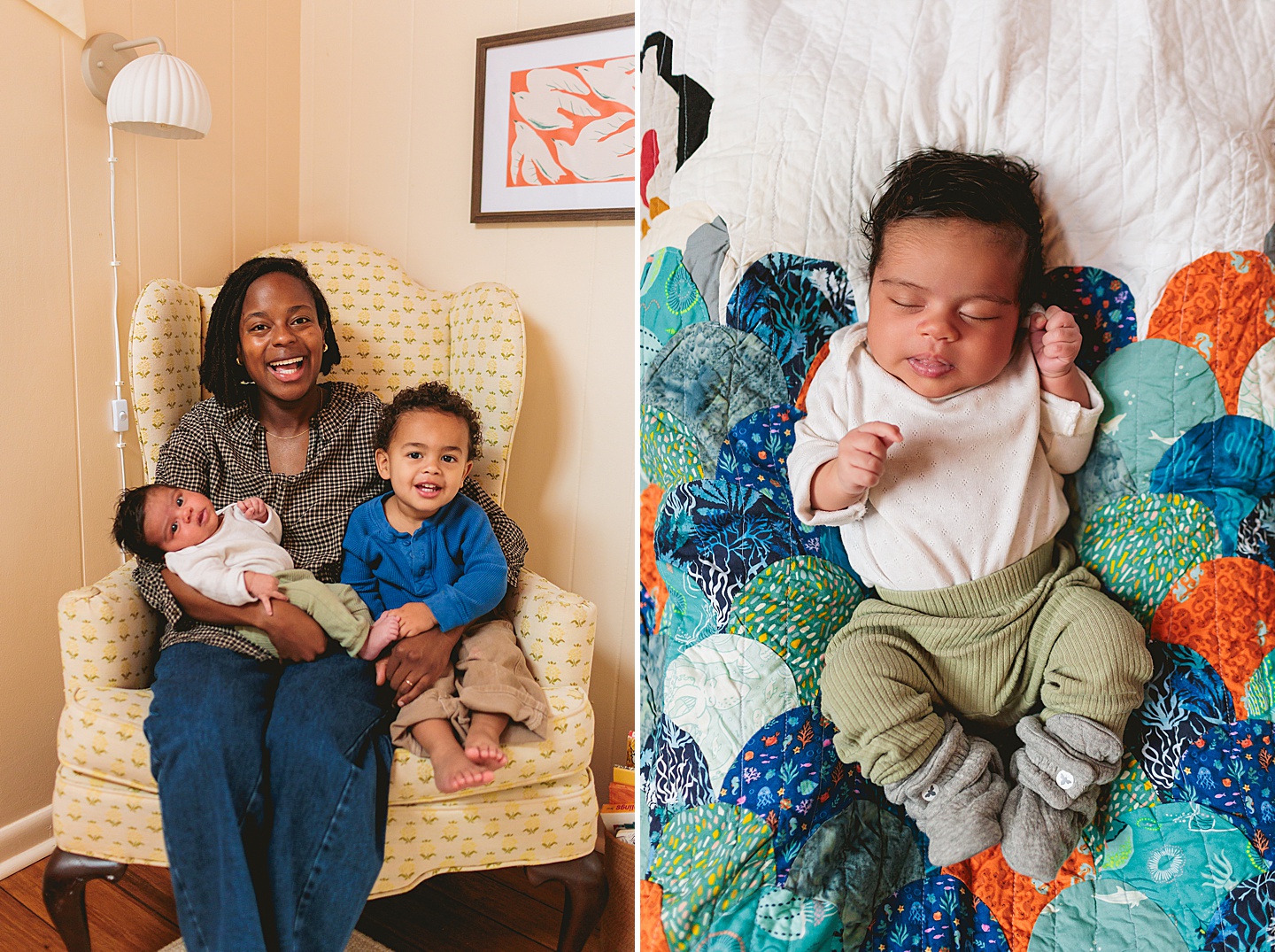 Family Photographer - Alex + Danielle // At-Home Family Photos