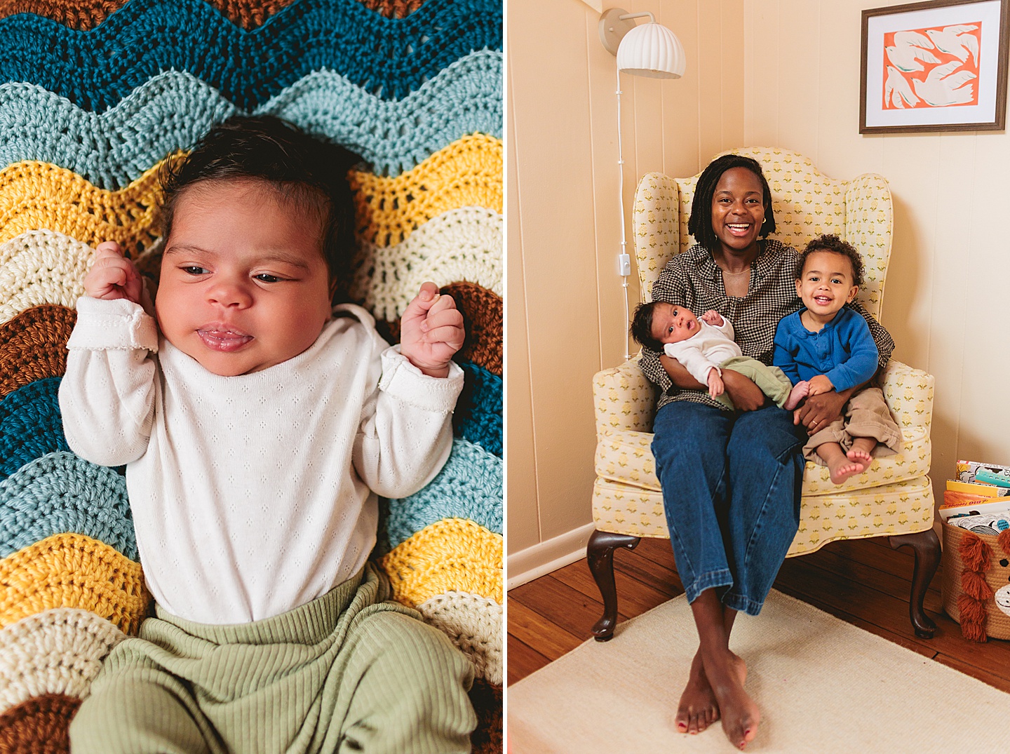 Family Photographer - Alex + Danielle // At-Home Family Photos