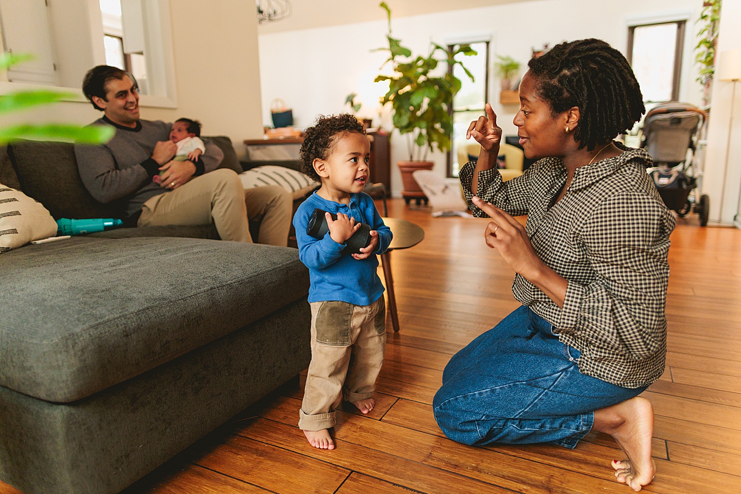 Family Photographer - Alex + Danielle // At-Home Family Photos