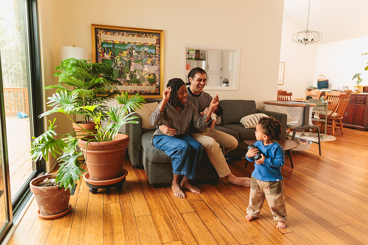 Family Photographer - Alex + Danielle // At-Home Family Photos