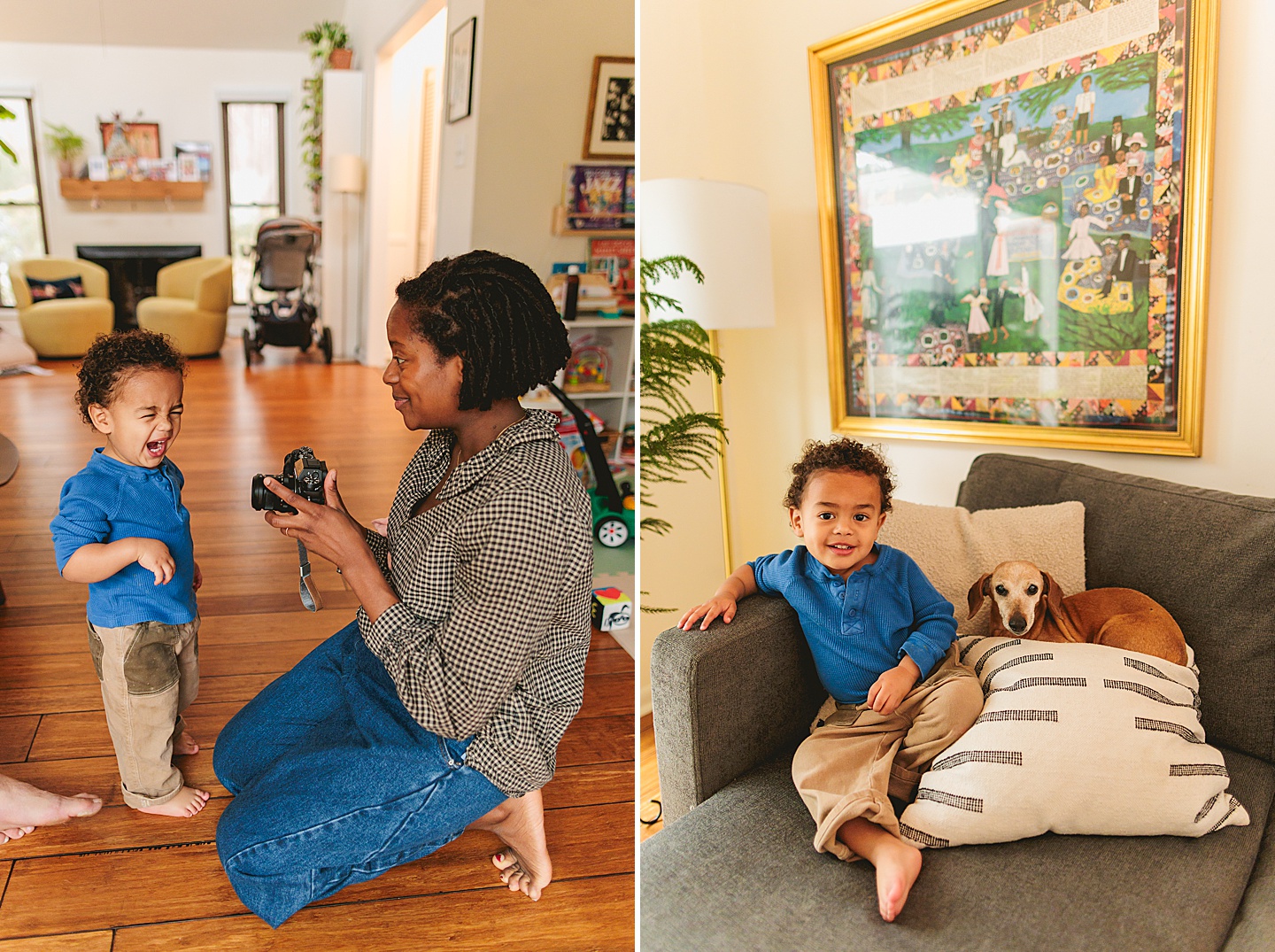 Family Photographer - Alex + Danielle // At-Home Family Photos