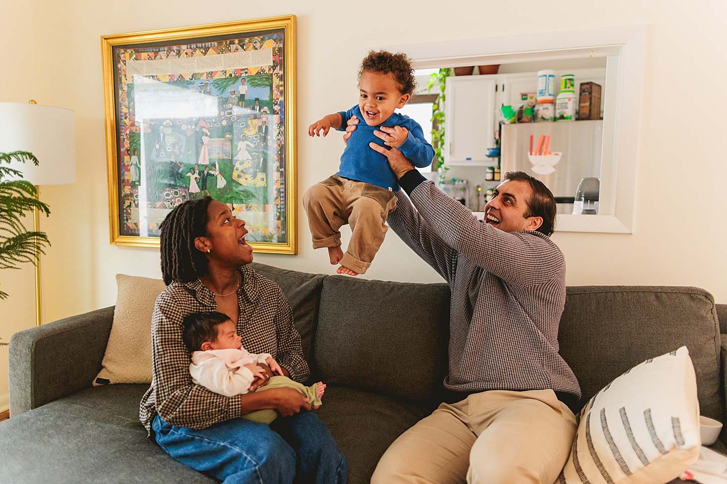 Family Photographer - Alex + Danielle // At-Home Family Photos